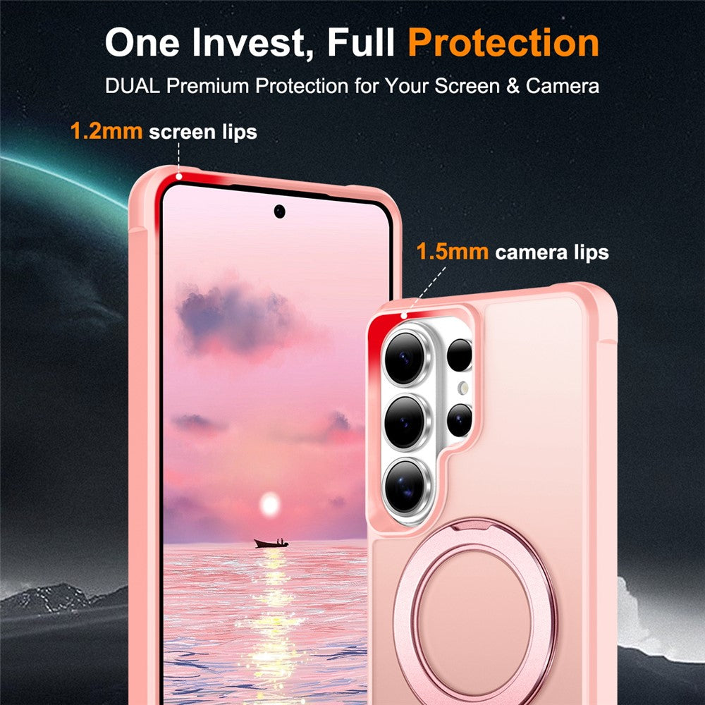 For Samsung Galaxy S26 Ultra Case Magnetic Kickstand TPU + PC Shockproof Hybrid Phone Cover