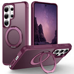For Samsung Galaxy S26 Ultra Case Magnetic Kickstand TPU + PC Shockproof Hybrid Phone Cover