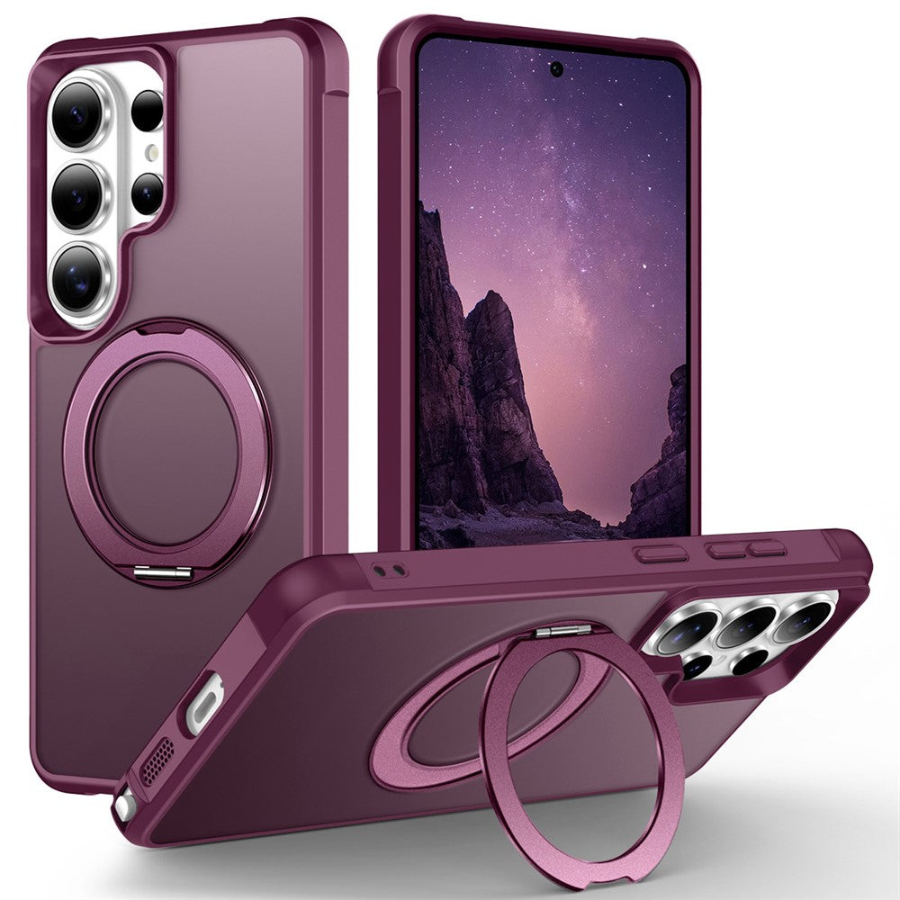 For Samsung Galaxy S26 Ultra Case Magnetic Kickstand TPU + PC Shockproof Hybrid Phone Cover