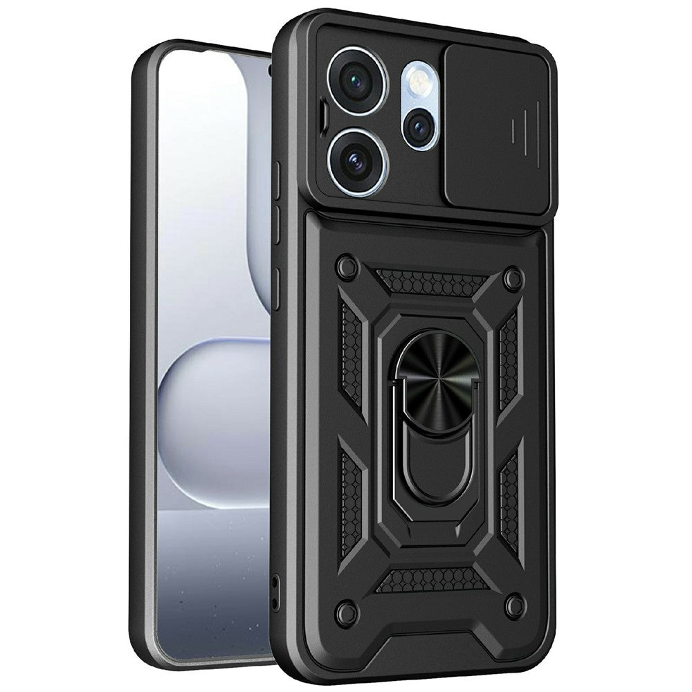 Oppo Reno15 Pro Max 5G (Global) / Reno15 Pro 5G (Kina) skal med skjutbart kameralock PC + TPU-stativmobilskal