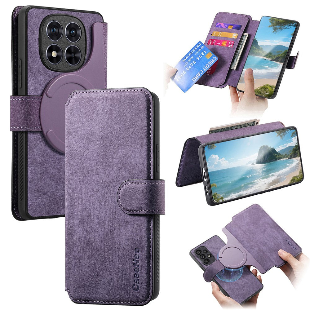 CASENEO MW-03 For Xiaomi Redmi Note 15 Pro 5G (Global) Magnetic Case Detachable Leather Phone Wallet Cover
