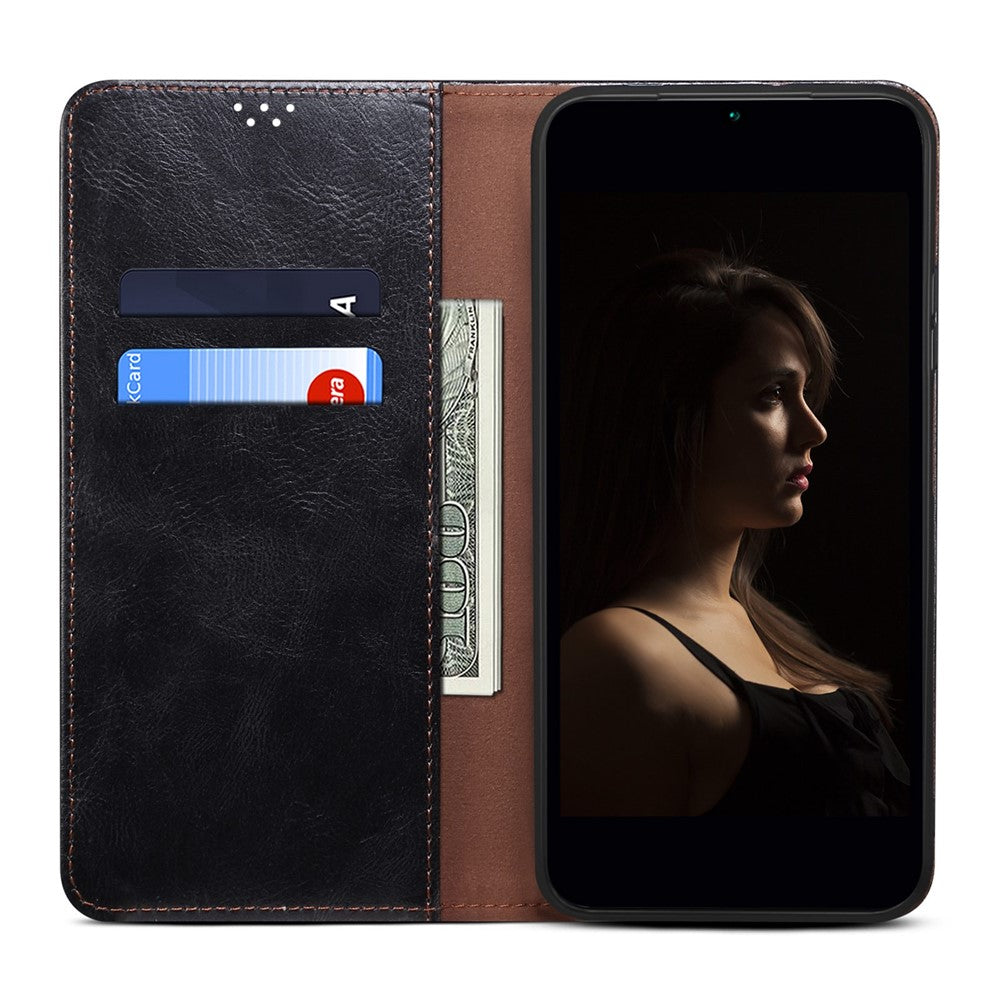 Anti-drop PU Leather Phone Cover For Xiaomi Redmi Note 12 Pro 5G  / Note 12 Pro Speed 5G / Poco X5 Pro 5G Waxy Crazy Horse Texture Wallet Stand Phone Case