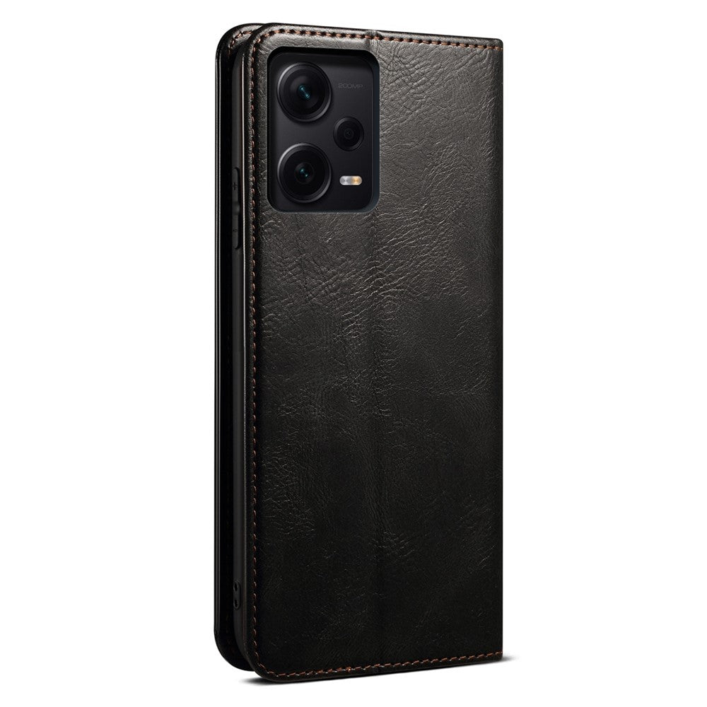 Anti-drop PU Leather Phone Cover For Xiaomi Redmi Note 12 Pro 5G  / Note 12 Pro Speed 5G / Poco X5 Pro 5G Waxy Crazy Horse Texture Wallet Stand Phone Case