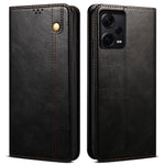 For Xiaomi Redmi Note 12 Pro+ 5G Waxy Crazy Horse Texture Full Protection Phone Case PU Leather Stand Wallet Smartphone Cover