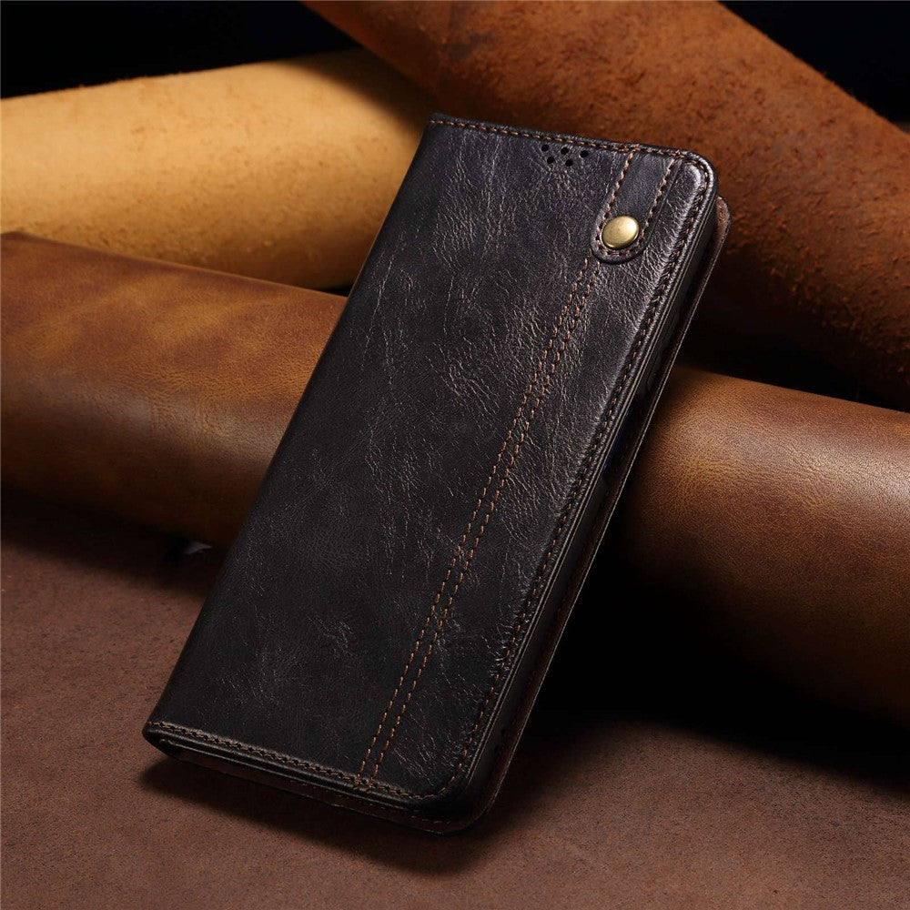 For Xiaomi Redmi Note 12 Pro+ 5G Waxy Crazy Horse Texture Full Protection Phone Case PU Leather Stand Wallet Smartphone Cover