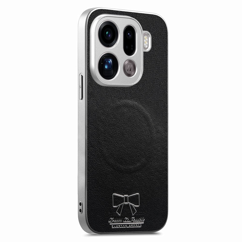 Til Oppo Find X9 Pro 5G Magnetisk Etui Sommerfugl Sløjfe Mønster PU Læder + TPU + PC Stødsikkert Telefoncover