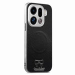 For Oppo Find X9 Pro 5G Magnetic Case Butterfly Bow Pattern PU Leather + TPU + PC Shockproof Phone Cover