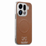 For Oppo Find X9 Pro 5G Magnetic Case Butterfly Bow Pattern PU Leather + TPU + PC Shockproof Phone Cover