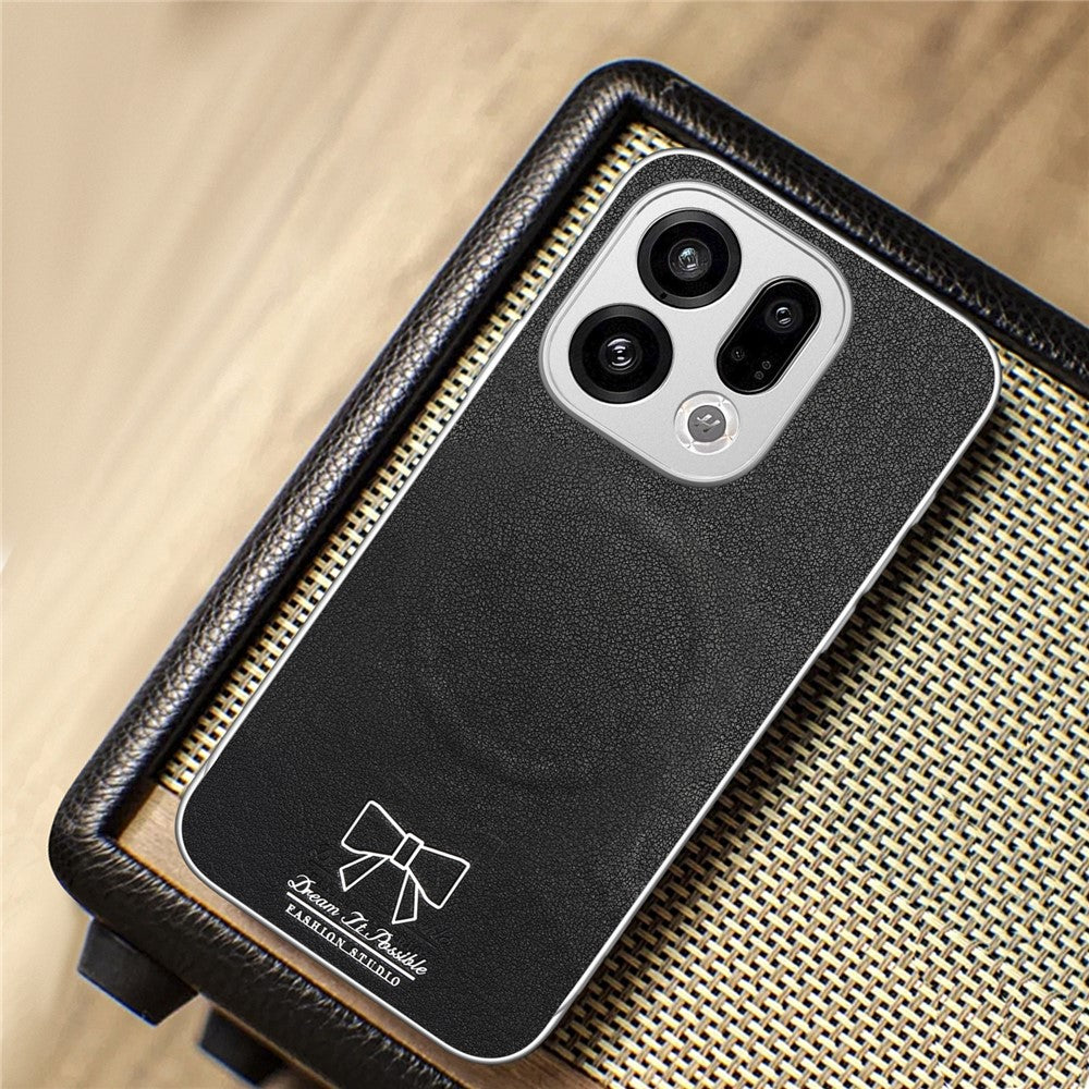 For Oppo Find X9 5G Magnetic Case Butterfly Bow Pattern PU Leather + TPU + PC Shockproof Phone Cover