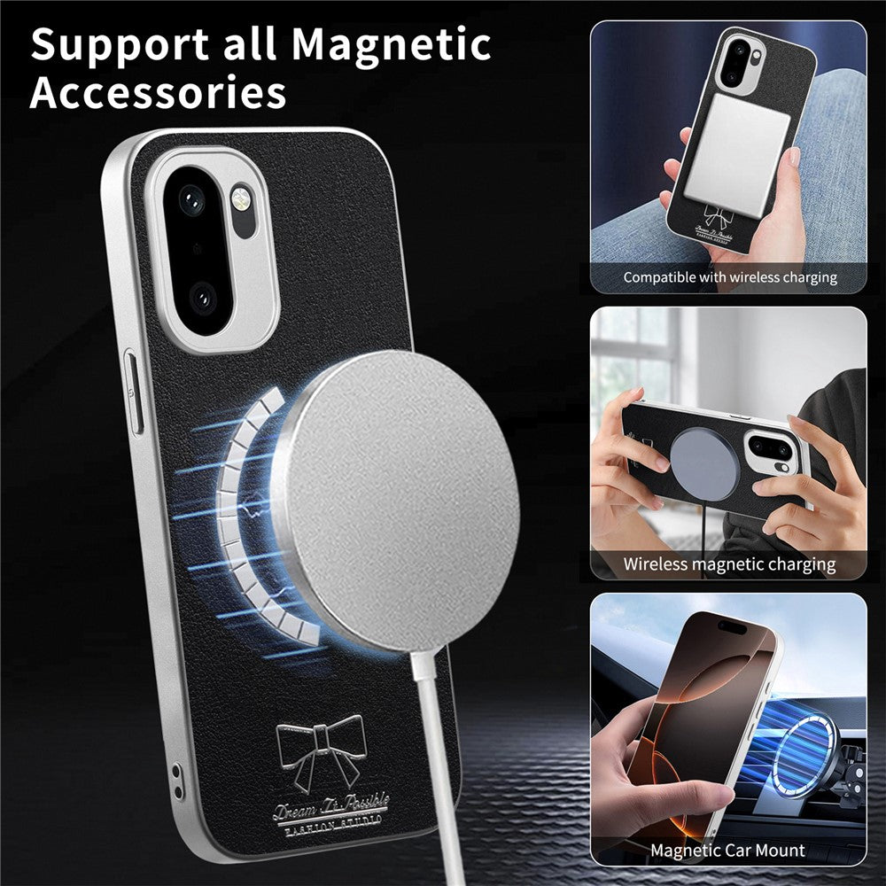 Magnetiskt fodral för OnePlus 15R 5G / Ace 6 5G / Ace 6T 5G fjärilsmönster PU-läder + TPU + PC stötsäkert mobilskal