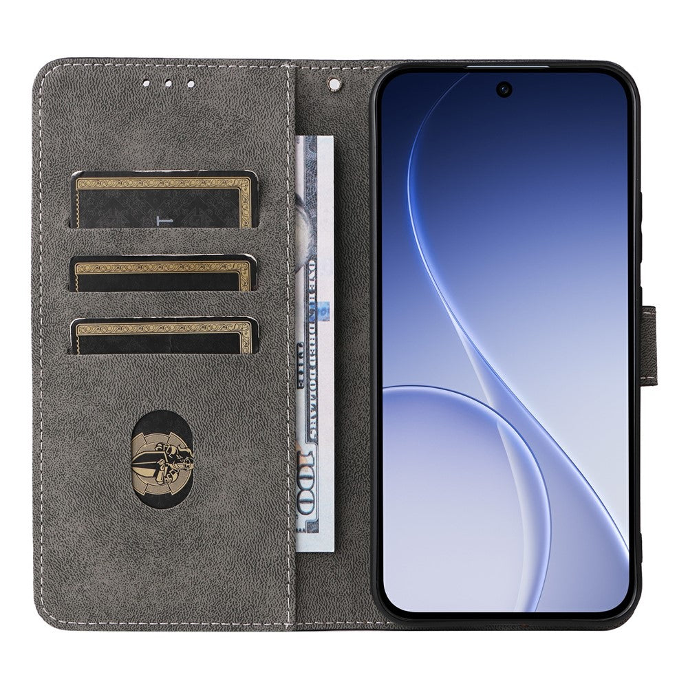 Phone Case For Oppo Reno15 F 5G  /  Reno15 FS 5G Wallet RFID Blocking PU Leather Phone Cover Stand with Strap