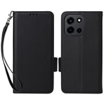mobilskal för OnePlus Nord CE6 5G / Nord 6 5G / Turbo 6V 5G / Turbo 6 5G Litchitexturerat läderfodral med handledsrem