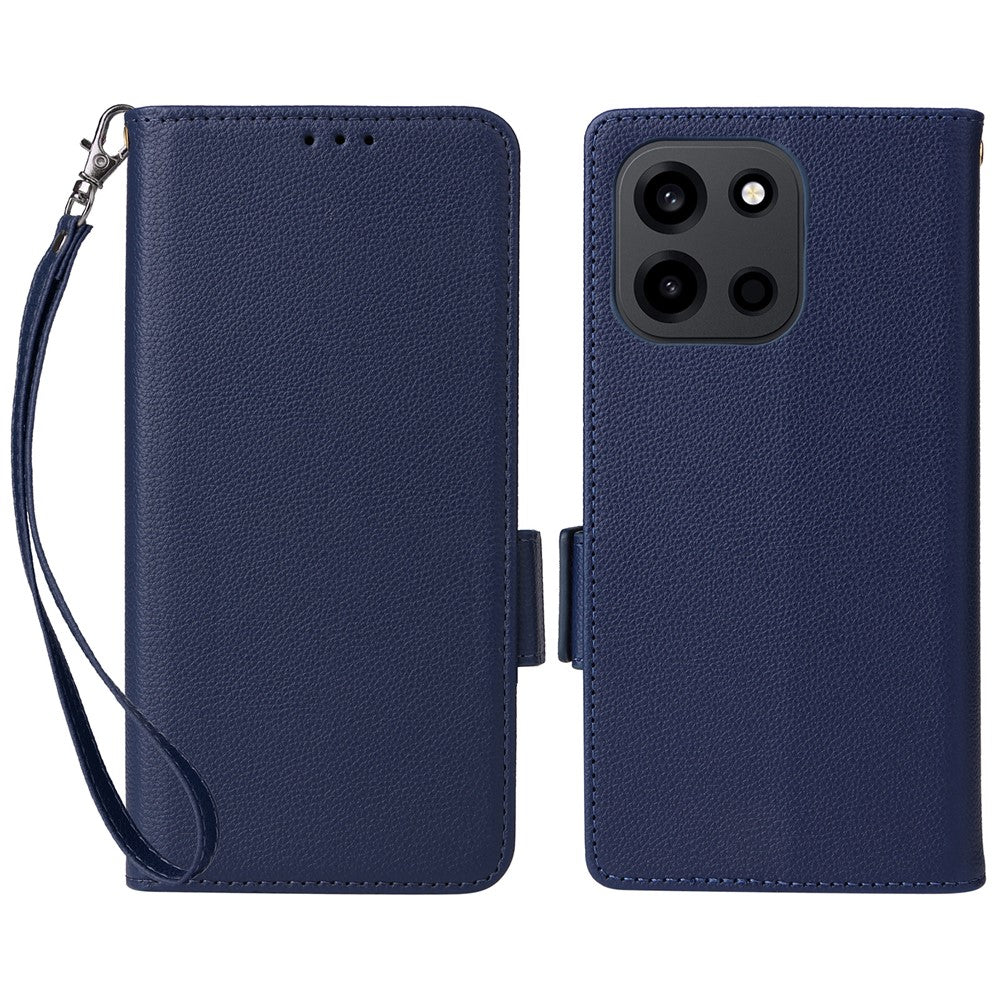 mobilskal för OnePlus Nord CE6 5G / Nord 6 5G / Turbo 6V 5G / Turbo 6 5G Litchitexturerat läderfodral med handledsrem
