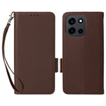 mobilskal för OnePlus Nord CE6 5G / Nord 6 5G / Turbo 6V 5G / Turbo 6 5G Litchitexturerat läderfodral med handledsrem