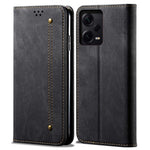 For Xiaomi Redmi Note 12 Pro 5G  / Note 12 Pro Speed 5G / Poco X5 Pro 5G Jeans Cloth Texture PU Leather Phone Case Stand Magnetic Absorption Wallet Flip Cover