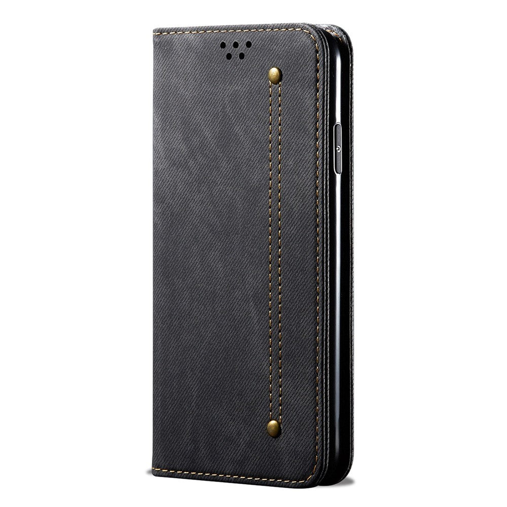 For Xiaomi Redmi Note 12 Pro 5G  / Note 12 Pro Speed 5G / Poco X5 Pro 5G Jeans Cloth Texture PU Leather Phone Case Stand Magnetic Absorption Wallet Flip Cover