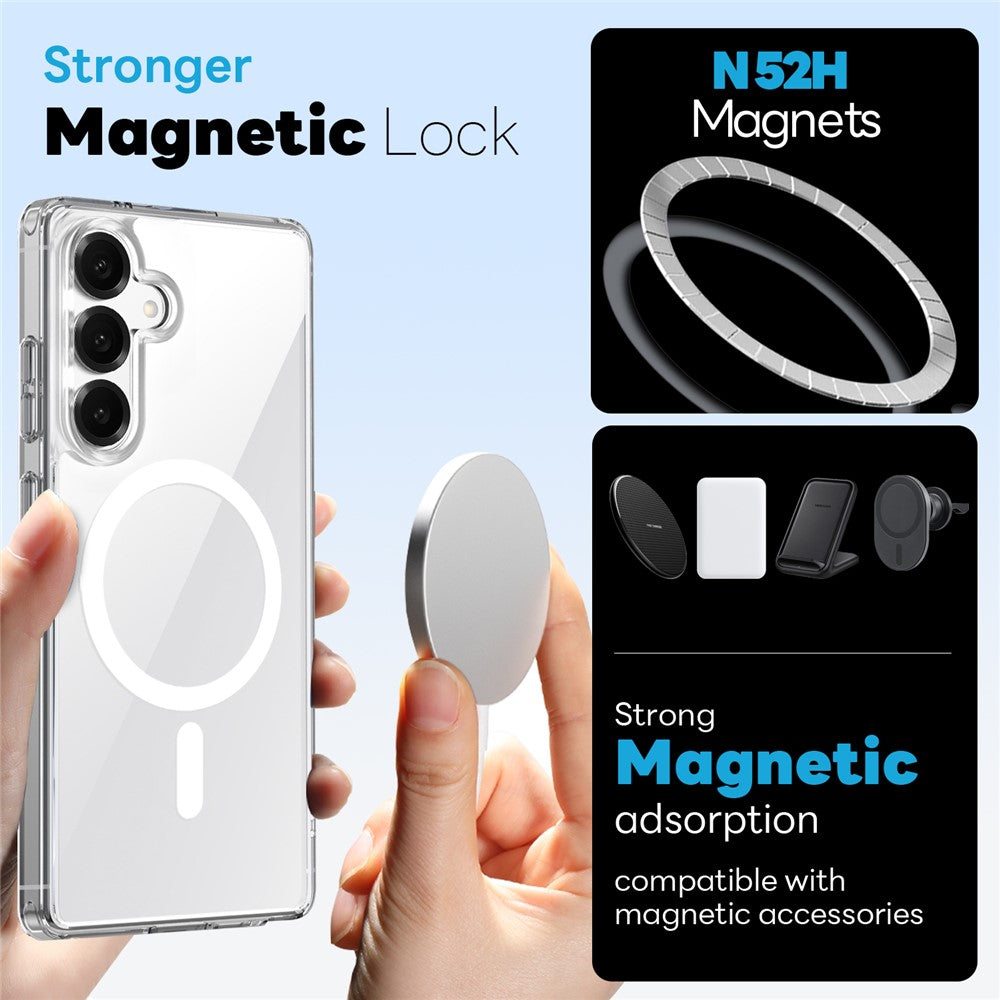 NORTHJO For Samsung Galaxy S26  /  S26 Pro Magnetic Case PC + TPU Phone Cover Set with Front Screen Protector + Lens Film