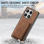 For Xiaomi 17 Magnetic Case Retro Leather + TPU Phone Cover with Detachable Card Slot