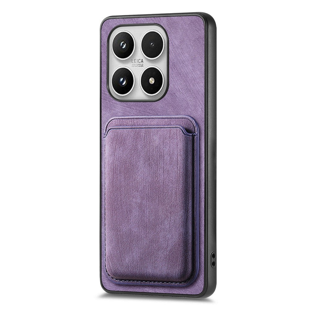 For Xiaomi 17 Magnetic Case Retro Leather + TPU Phone Cover with Detachable Card Slot