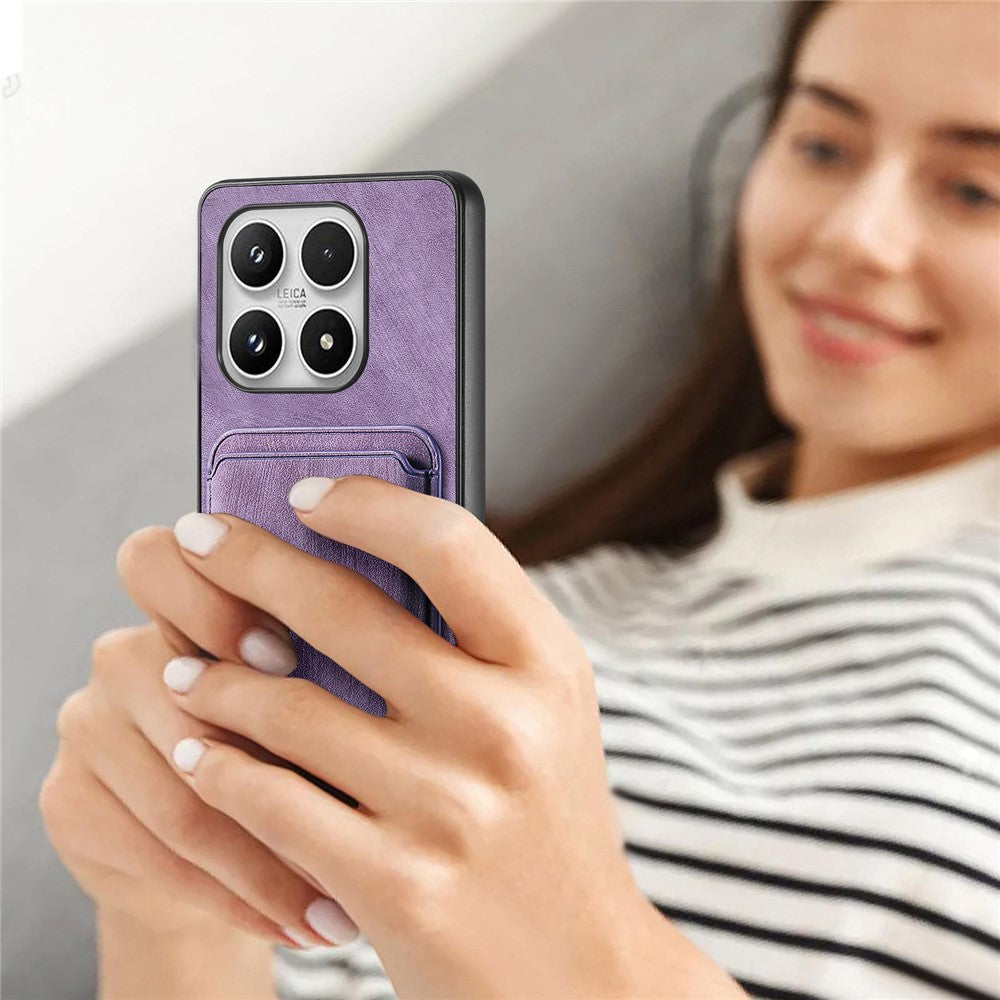For Xiaomi 17 Magnetic Case Retro Leather + TPU Phone Cover with Detachable Card Slot