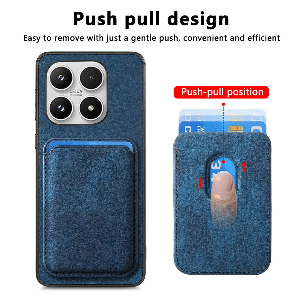 For Xiaomi 17 Magnetic Case Retro Leather + TPU Phone Cover with Detachable Card Slot