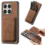 For Xiaomi 17 Magnetic Case Retro Leather + TPU Phone Cover with Detachable Card Slot