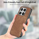 For Xiaomi 17 Case Shockproof Slim Retro Leather Phone Back Cover