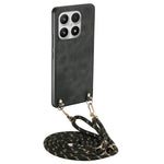 For Xiaomi 17 Case Retro Leather Phone Back Cover with Adjustable Strap