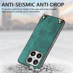For Xiaomi 17 Case Retro Leather Phone Back Cover with Adjustable Strap