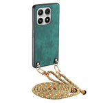 For Xiaomi 17 Case Retro Leather Phone Back Cover with Adjustable Strap