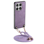 For Xiaomi 17 Case Retro Leather Phone Back Cover with Adjustable Strap