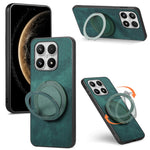For Xiaomi 17 Phone Case with Rotating Kickstand Stress Relief Retro Leather Back Cover