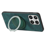 For Xiaomi 17 Phone Case with Rotating Kickstand Stress Relief Retro Leather Back Cover