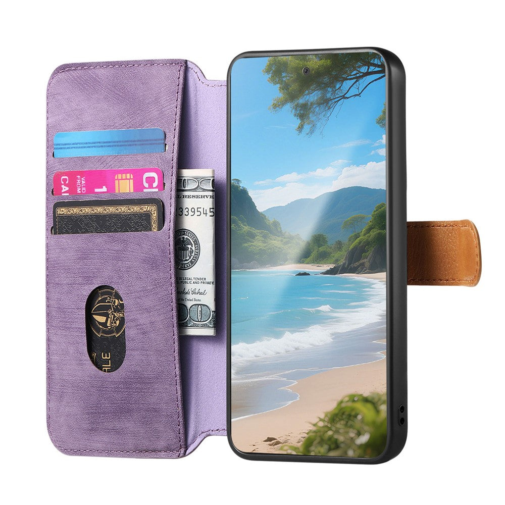 For Xiaomi 17 Wallet Case Retro Leather Phone Cover with Wristband Kickstand