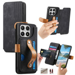 For Xiaomi 17 Wallet Case Retro Leather Phone Cover with Wristband Kickstand