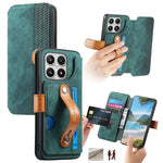 For Xiaomi 17 Wallet Case Retro Leather Phone Cover with Wristband Kickstand