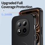 WANLONFENG Magnetiskt Skal För Xiaomi Redmi Note 15 Pro 4G (Global) QT-serien Stöd Kolfiberstruktur PC TPU mobilskal