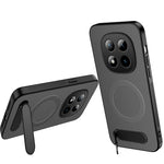 WANLONFENG magnetisk mobilskal til Xiaomi Redmi Note 15 5G (Global) / Xiaomi Poco M8 5G, QT-serien, med stativ, kulfiberstruktur, PC TPU