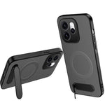 WANLONFENG Magnetiskt Skal För Oppo Reno15 F 5G QT-serien Stativ Kolfiberstruktur PC TPU mobilskal