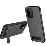 WANLONFENG-magnetisk etui til OnePlus Ace 6 5G / OnePlus Ace 6T 5G / OnePlus 15R 5G, QT-serien, stander, kulfiberstruktur, PC TPU-mobilcover