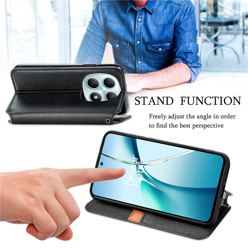Phone Case for Xiaomi Poco M8 5G  /  Redmi Note 15 5G (Global)  /  Note 15 4G (Global) Rhombus Imprint PU Leather Wallet Phone Cover