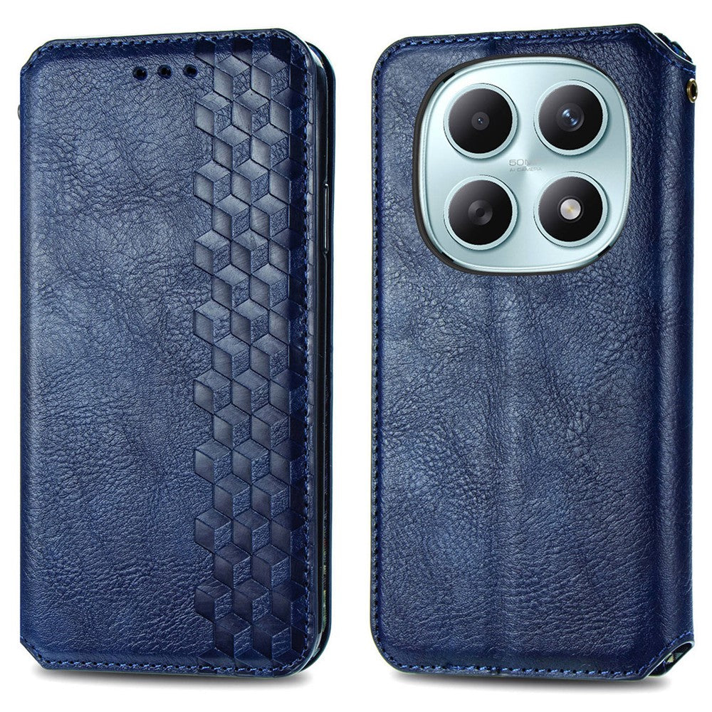 Phone Case for Xiaomi Poco M8 5G  /  Redmi Note 15 5G (Global)  /  Note 15 4G (Global) Rhombus Imprint PU Leather Wallet Phone Cover