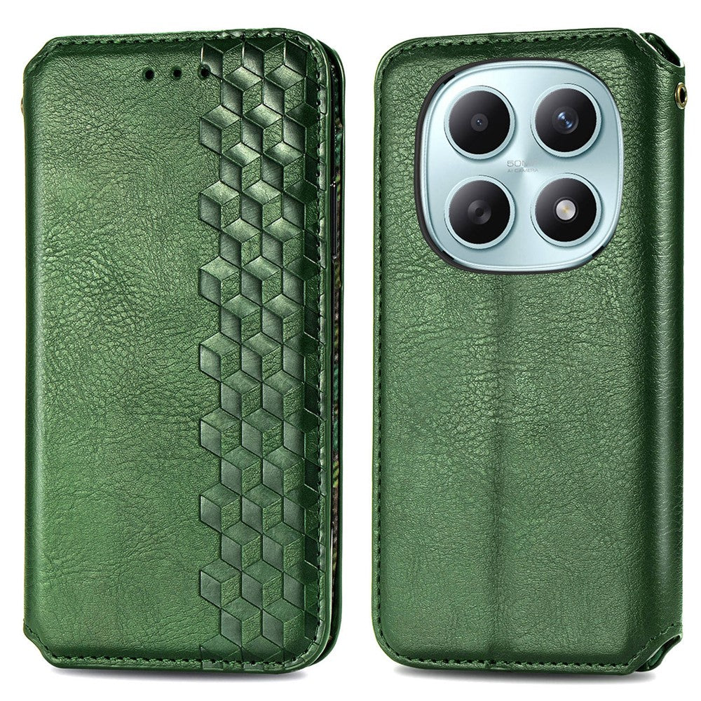 Phone Case for Xiaomi Poco M8 5G  /  Redmi Note 15 5G (Global)  /  Note 15 4G (Global) Rhombus Imprint PU Leather Wallet Phone Cover