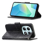 Phone Case with Strap for Xiaomi Poco M8 5G  /  Redmi Note 15 5G (Global)  /  Note 15 4G (Global) Butterfly Pattern PU Leather Wallet Phone Cover