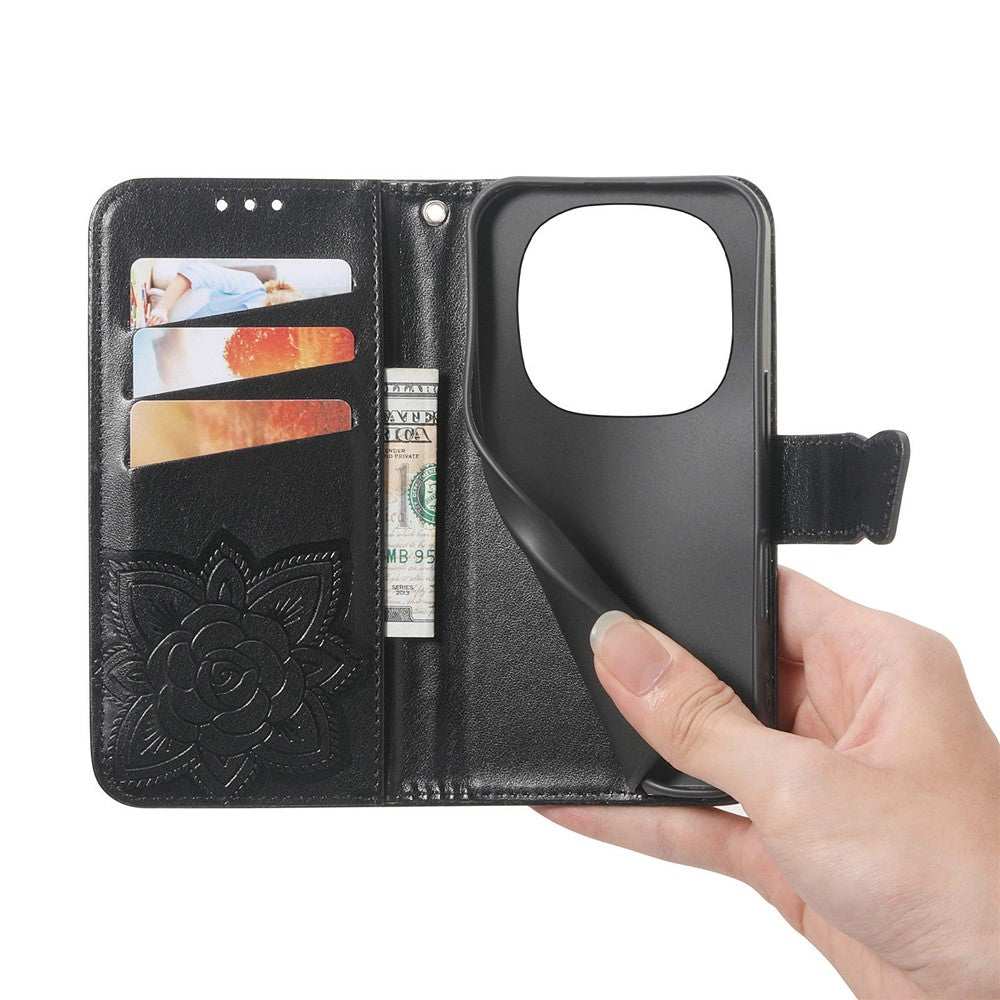 Phone Case with Strap for Xiaomi Poco M8 5G  /  Redmi Note 15 5G (Global)  /  Note 15 4G (Global) Butterfly Pattern PU Leather Wallet Phone Cover