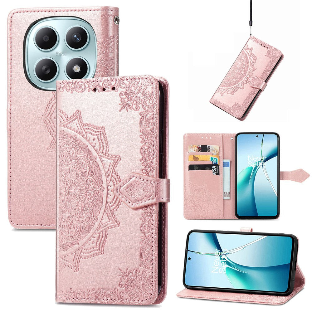Xiaomi Poco M8 5G / Redmi Note 15 5G (Global) / Note 15 4G (Global) Plånboksfodral Mandala Blomma Läder mobilfodral Stativ
