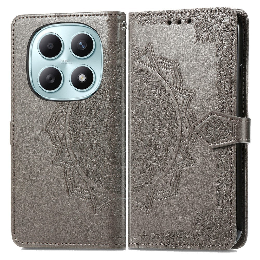Xiaomi Poco M8 5G / Redmi Note 15 5G (Global) / Note 15 4G (Global) Plånboksfodral Mandala Blomma Läder mobilfodral Stativ