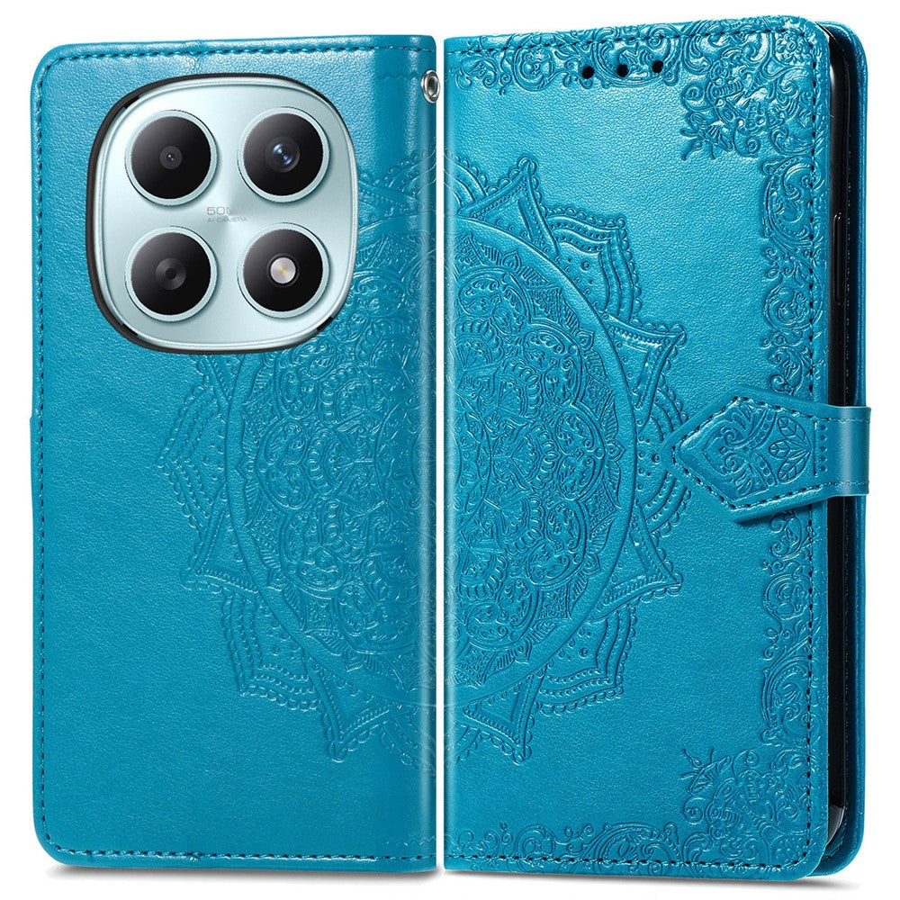 Xiaomi Poco M8 5G / Redmi Note 15 5G (Global) / Note 15 4G (Global) Plånboksfodral Mandala Blomma Läder mobilfodral Stativ