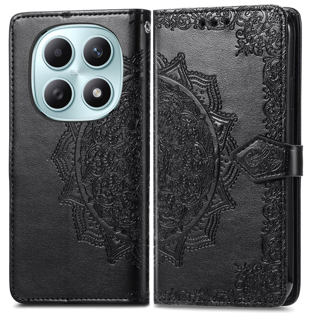 Xiaomi Poco M8 5G / Redmi Note 15 5G (Global) / Note 15 4G (Global) Plånboksfodral Mandala Blomma Läder mobilfodral Stativ