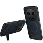 WANLONFENG magnetisk etui til Xiaomi 17 Ultra 5G QT-serien med kulfiberstruktur i PC og TPU, mobilcover